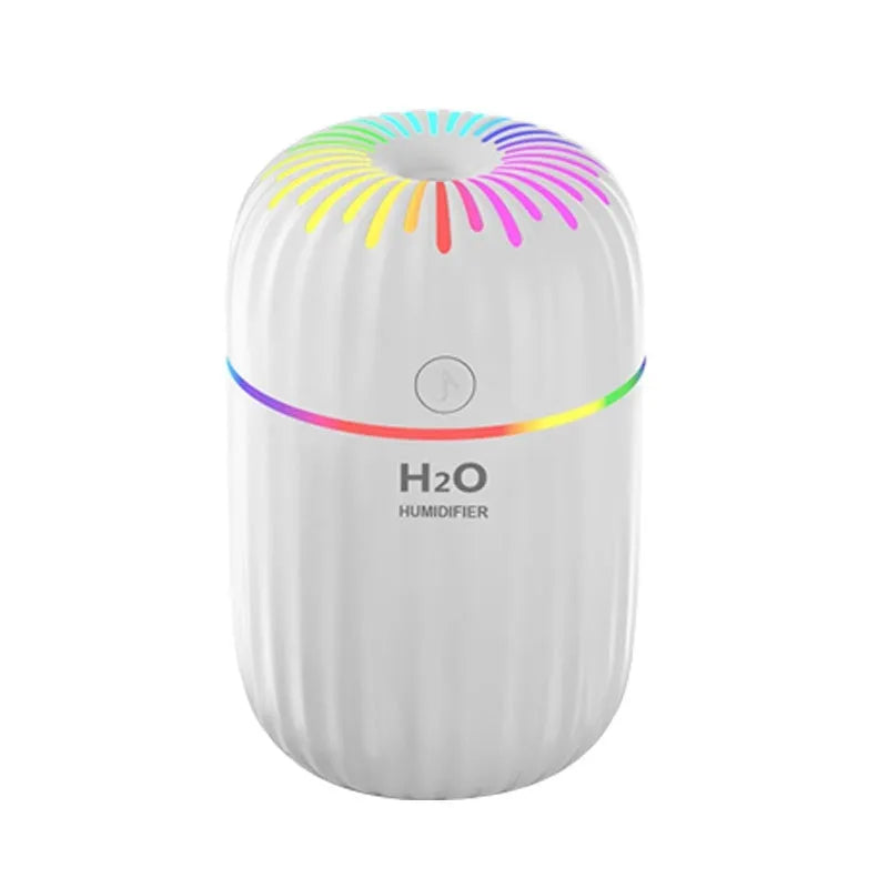 Fireworks pattern USB mini humidifier in green colour with water tank and compact design for desktop use