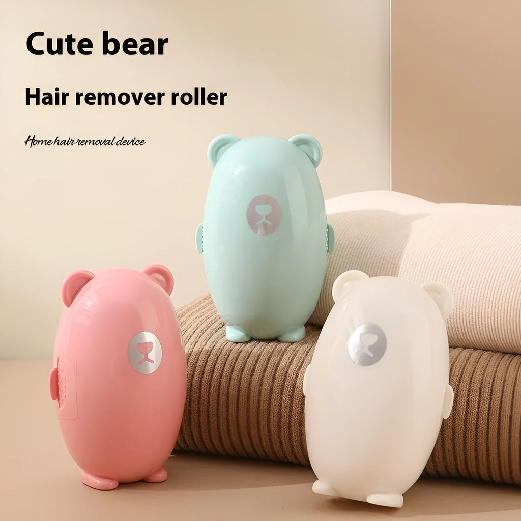 Washable lint remover roller in green pink or white colours with adhesive hair removal surface
