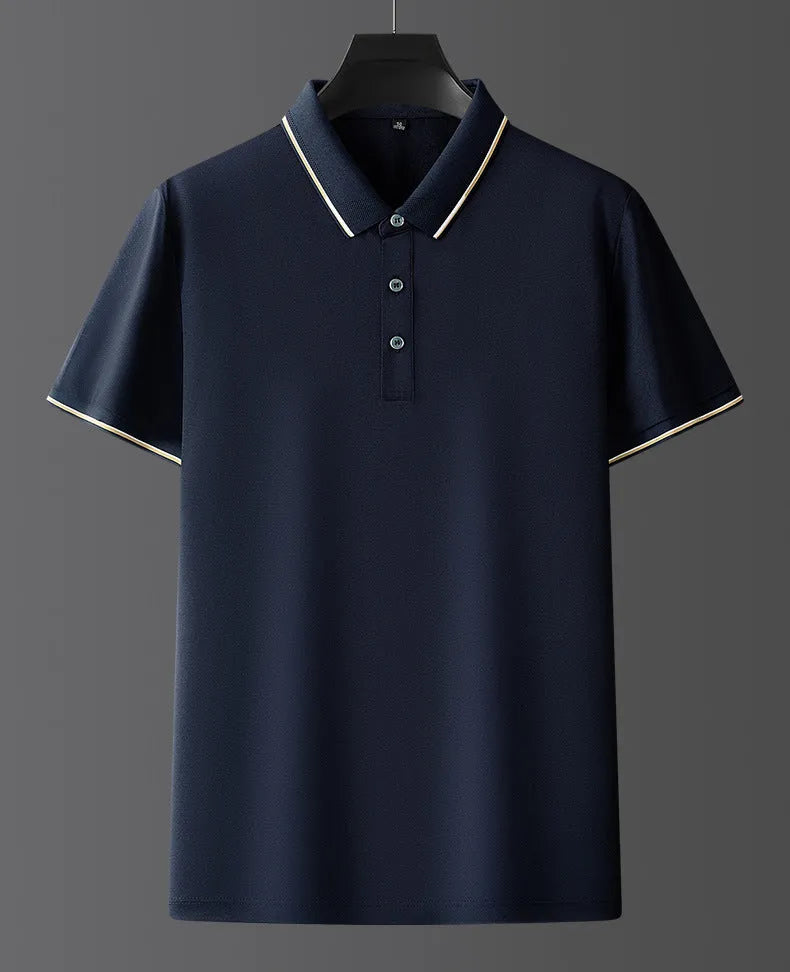 Men's mulberry silk short sleeve shirt in regular fit for summer wear