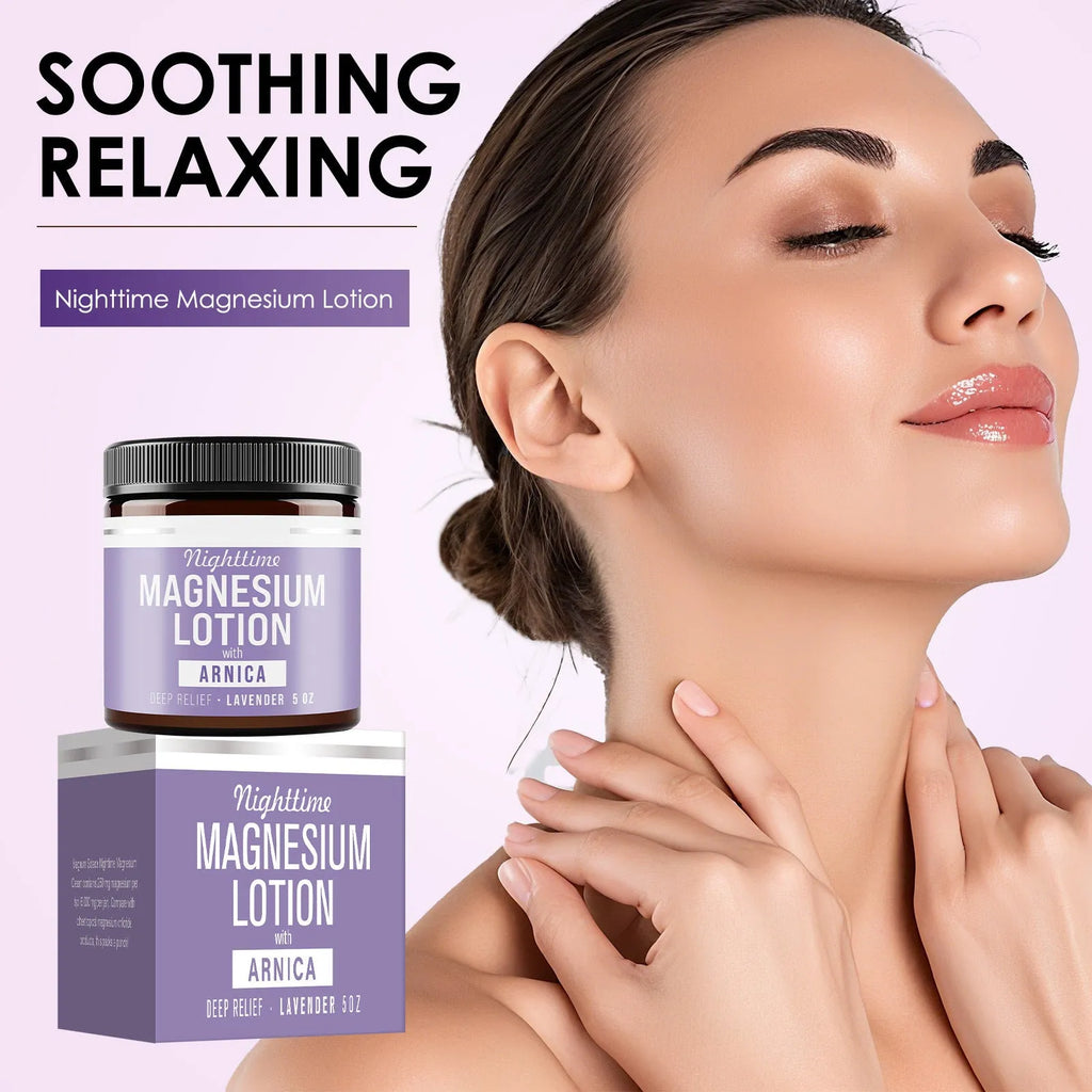 150ml jar of magnesium body butter cream with shea butter and grape seed oil.