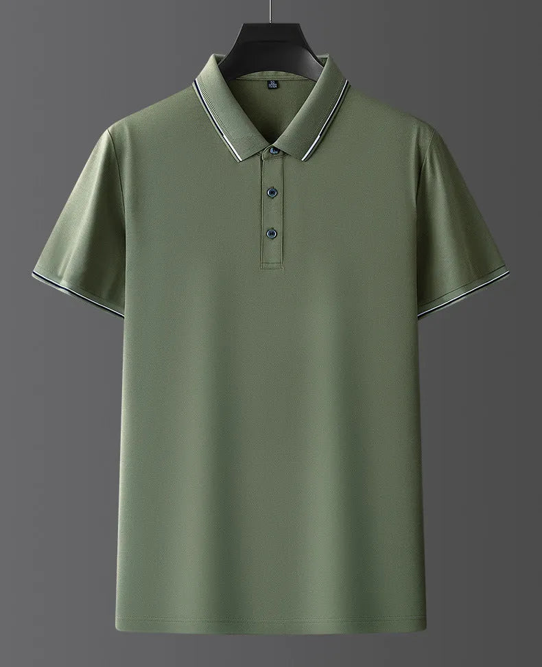 Men's mulberry silk short sleeve shirt in regular fit for summer wear