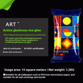 Three rolls of Glue E formaldehyde-free glutinous rice wallpaper adhesive.