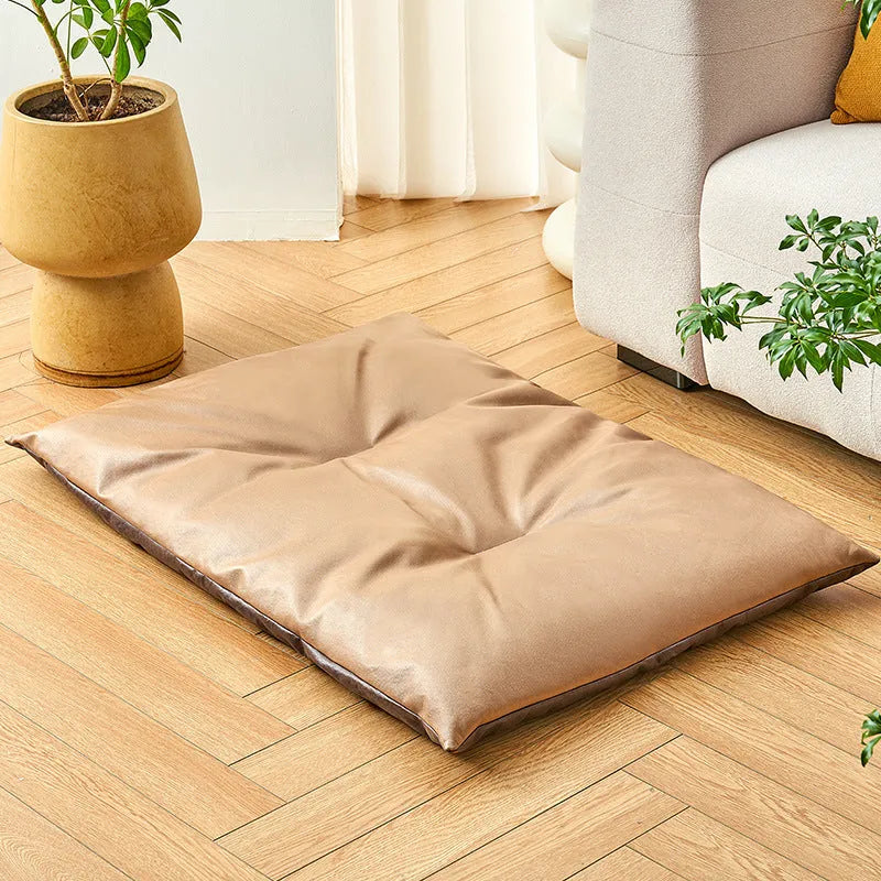 Blue rectangular cool summer pet sleeping mat for dogs and cats shown in size L.
