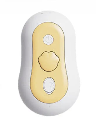Rechargeable cat grooming massage comb in beige yellow with silicone bristles