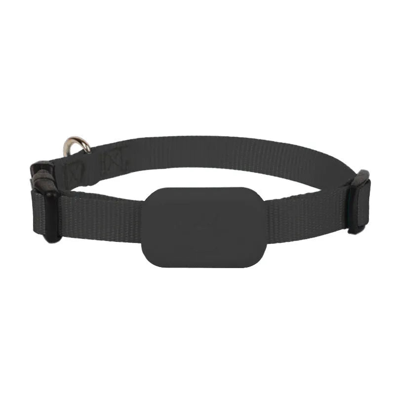 Bluetooth pet positioning collar for cats and puppies in black, blue, or pink with adjustable 28-39cm sizing