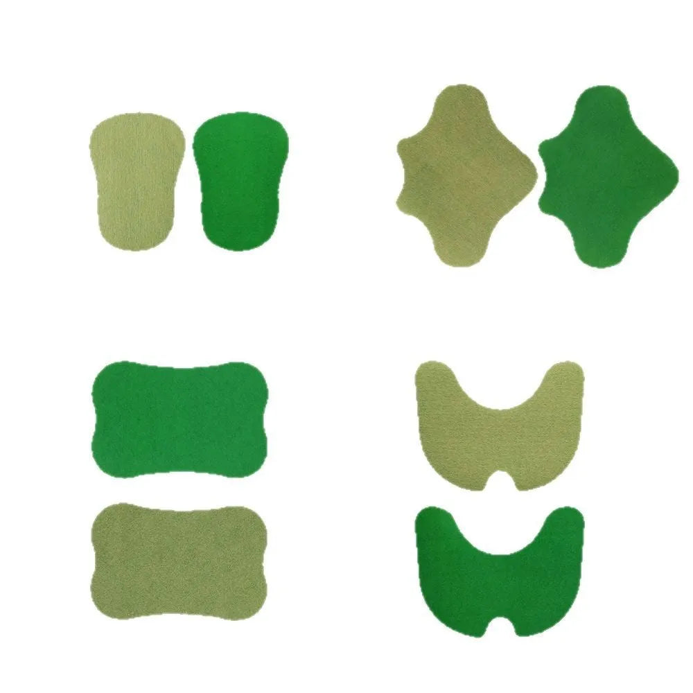 Bag containing 12 Chinese mugwort herbal adhesive patches for knee, back, neck and foot support.