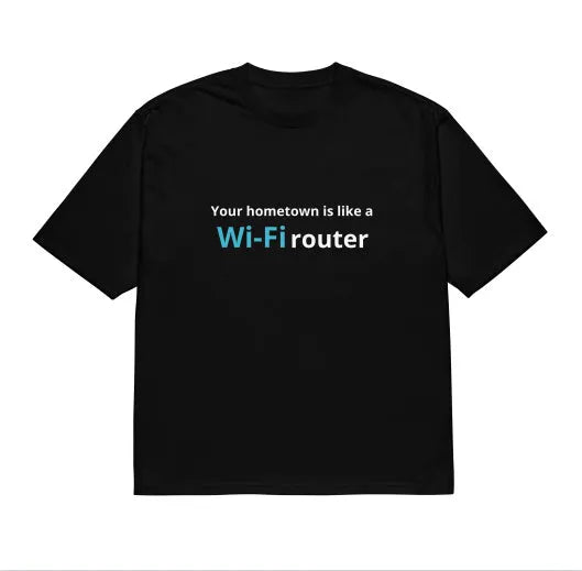 Black men's loose-fit T-shirt with a 3D digital cartoon print on the front.