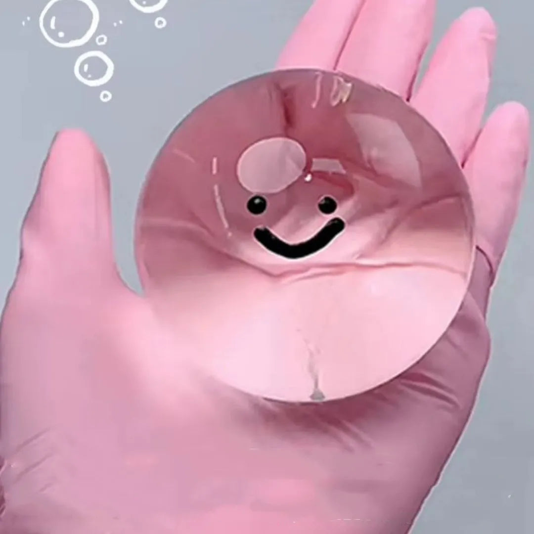 Crystal bubble ball pinch decompression TPR stress relief squeeze toy in transparent colour