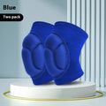 A pair of black thick sponge kneepads for volleyball, dance, hiking, and camping protection.
