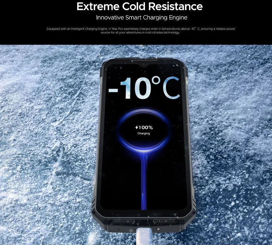 VMAX PRO mobile phone in black or grey colour with plastic housing, charger, and manual