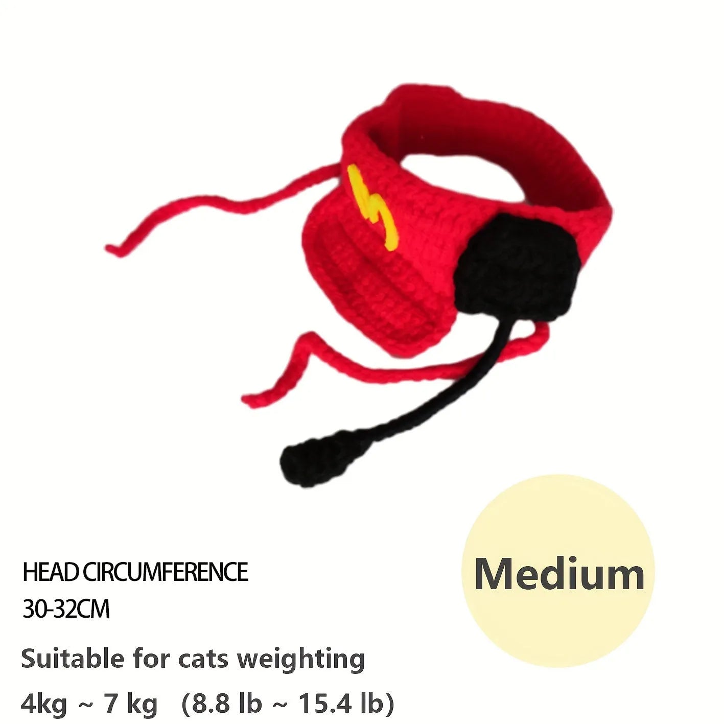 Handmade cotton knitted cat sweater with matching chef hat for birthday celebrations