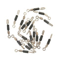 Fishing swivel pin wire clip connector with silicone opening mechanism