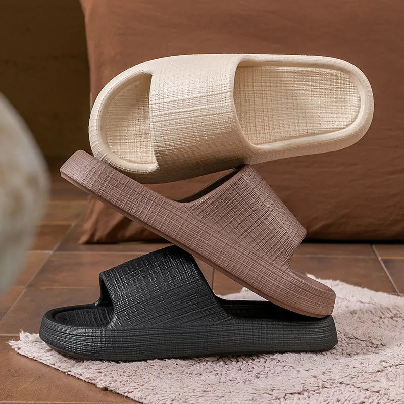A pair of EVA toe ring slippers in a chosen colour, showing the soft non-slip sole and strap design.