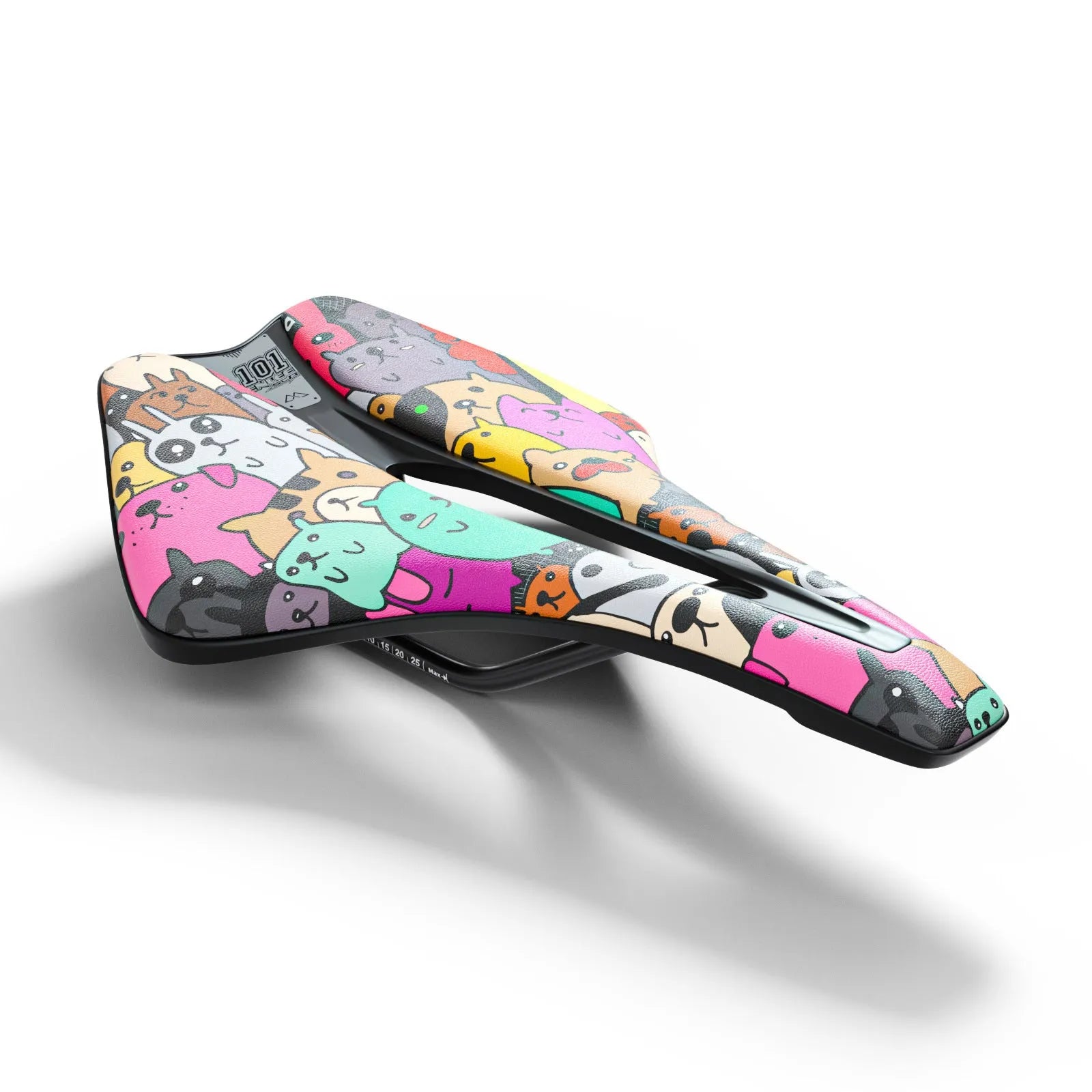 Ultra-light EVA bicycle saddle with hollow design and PU leather cover