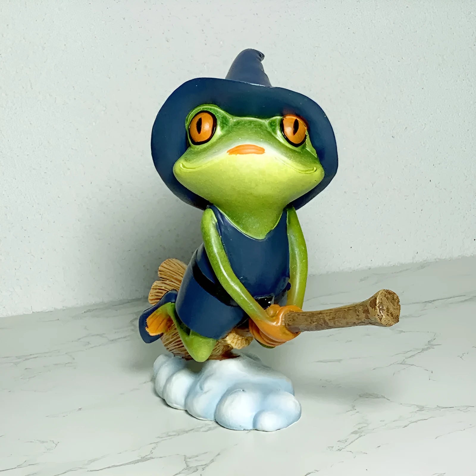 European-style Magic Yoga Frog ornament in RDW123 colour for shelf or table display.