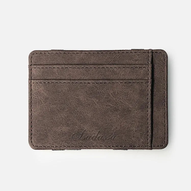 Korean style matte leather coin purse wallet with horizontal square shape measuring 10x7.5x0.5cm