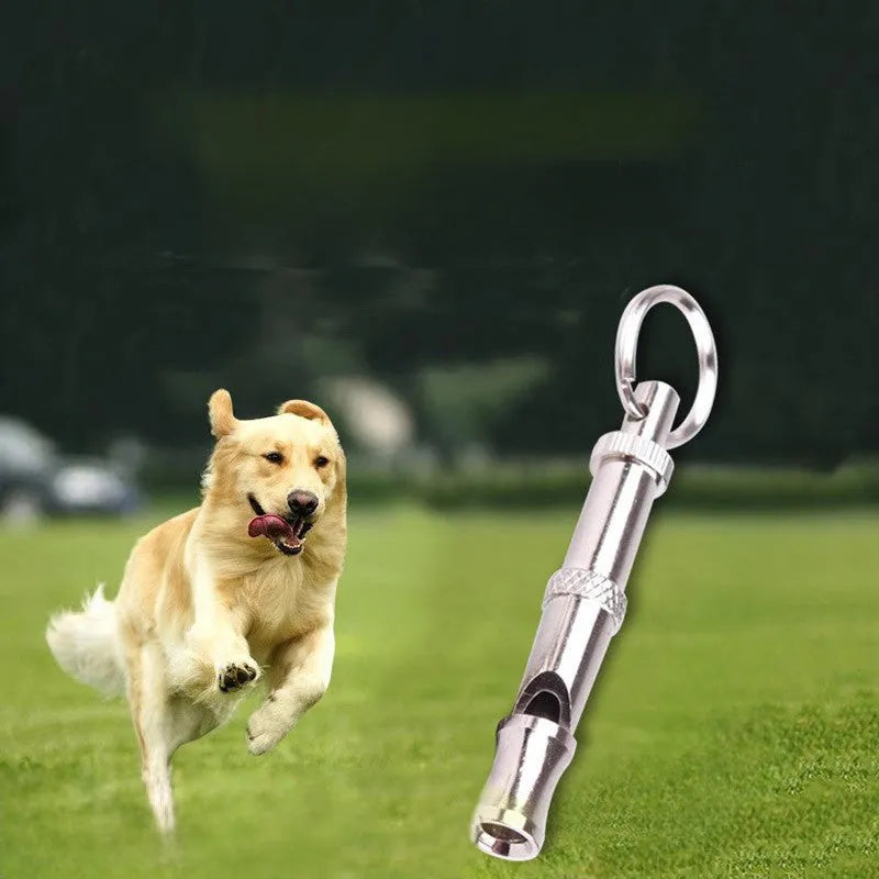 Metallic brass adjustable ultrasonic dog whistle for training and barking control