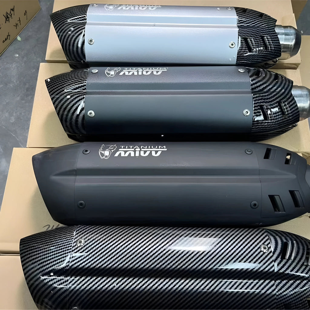 Stainless steel small hexagonal motorcycle exhaust pipe modification with 51mm connection