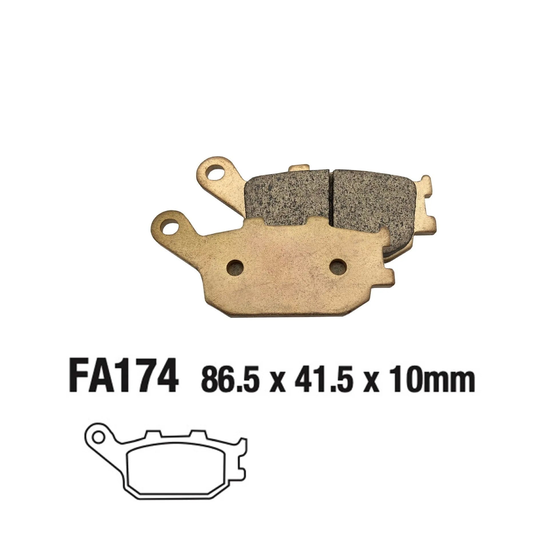 Sintered motorcycle rear brake pad for Honda CBR900RR-03 CBR929RR CBR954RR models