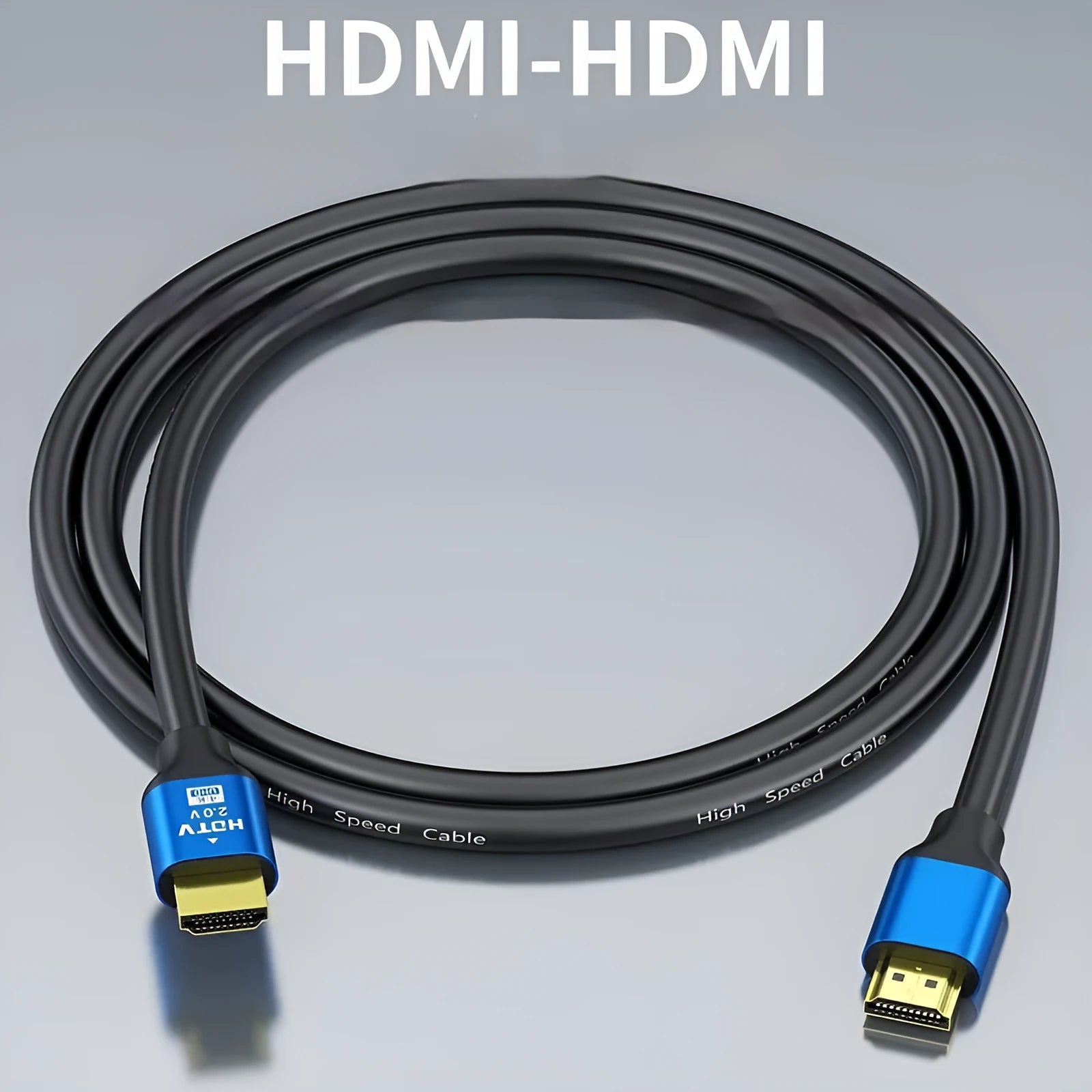 HDMI cable with aluminium alloy gold-plated connector, available in multiple lengths for computer monitors.