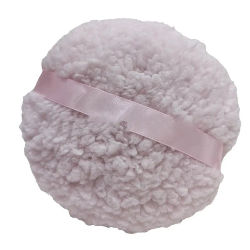 150x75mm plush powder puff for dry cosmetic application in skin colour