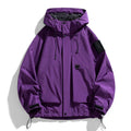 Men's waterproof windproof hooded jacket in polyester blend fabric available in multiple sizes