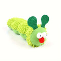 Green interactive plush cat toy pillow measuring 24cm long with rechargeable electronic sports functionality