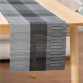 PVC non-slip kitchen sink mat in gradient bamboo pattern beside kitchen sink