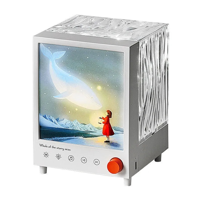 Aurora Treasure Box atmosphere projection lamp showing Star Sea Whale light colour projection