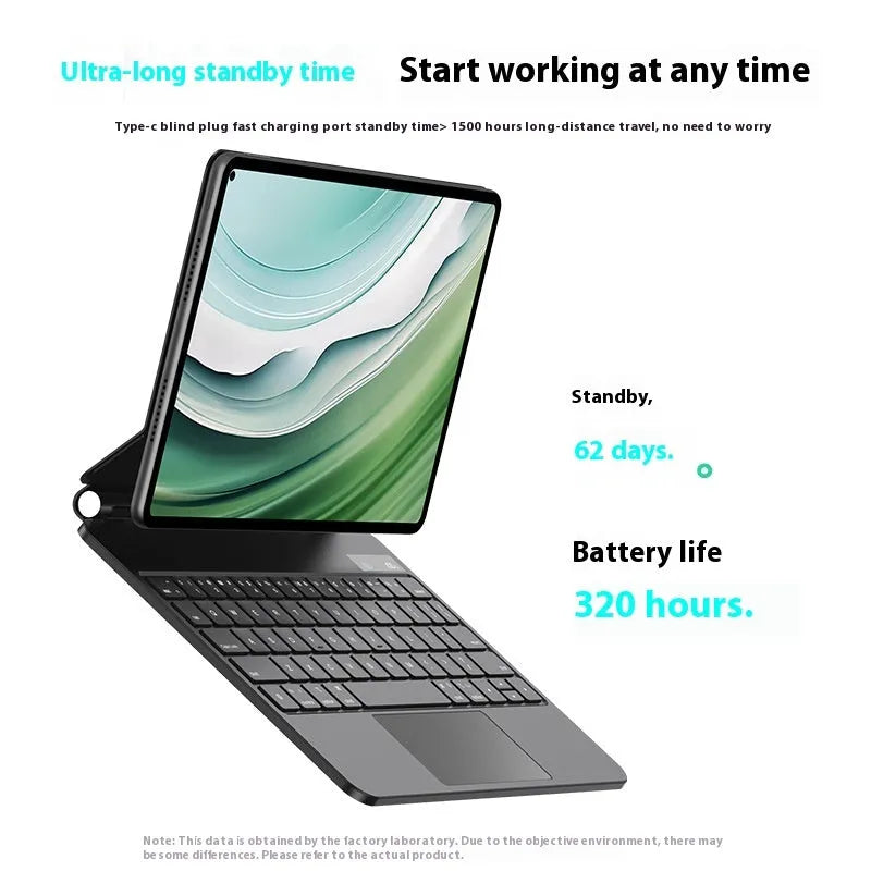 Huawei MatePad magnetic wireless keyboard cover in black or white with 11-inch keyboard