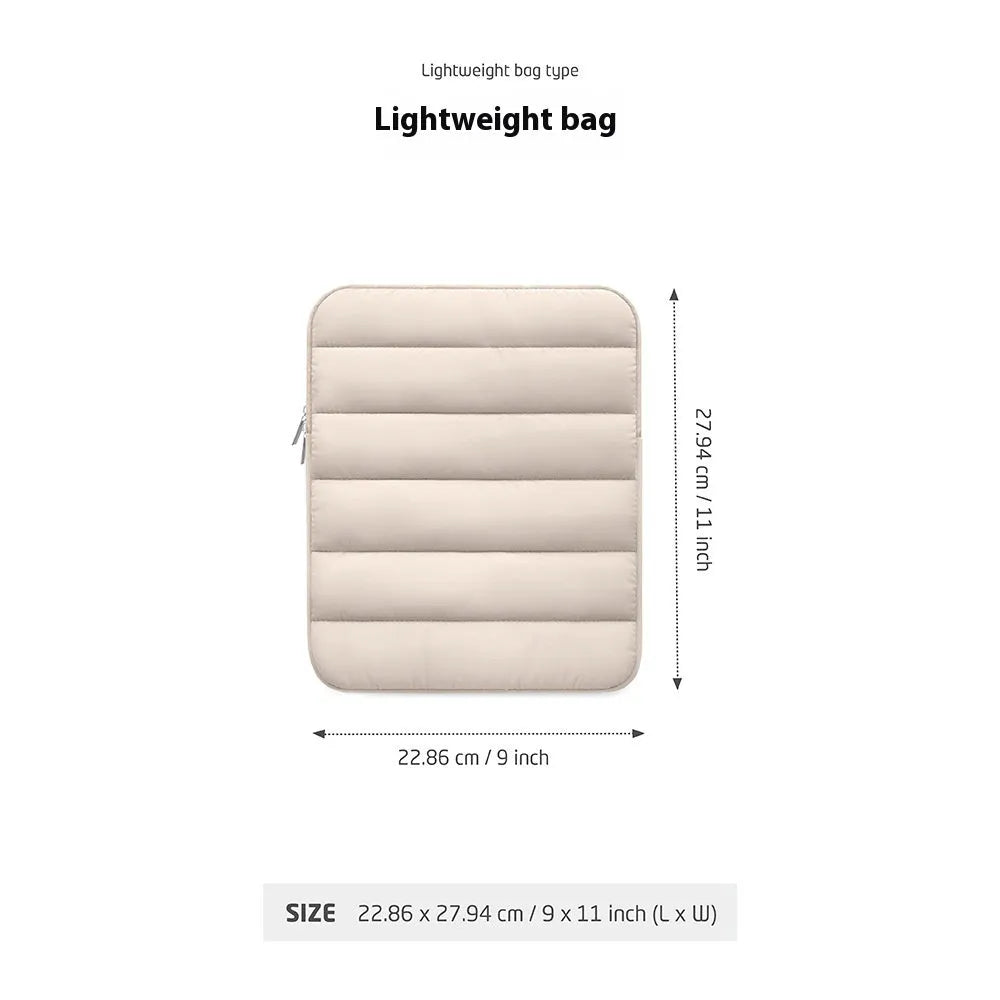 Fluffy air feeling laptop sleeve for 9.7 to 11 inch devices with elastic sides