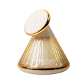 Champagne gold night table lamp with magnetic base and integrated 15W wireless charging pad