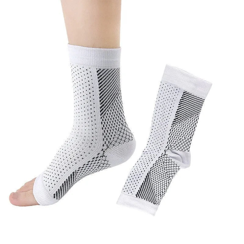 Korean-style sports foot socks with heel invisible pressure design in black, white, skin colour or copper options
