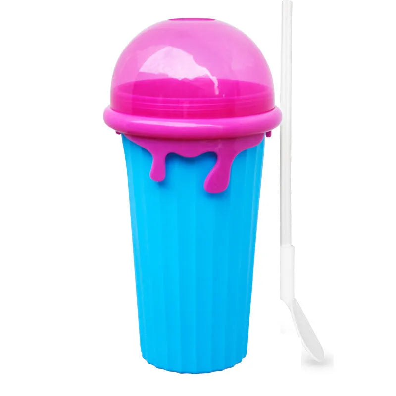500ml blue quick-freeze slushy maker cup for homemade smoothies