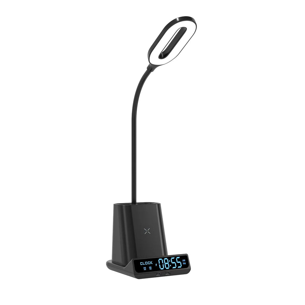 Wireless charging lamp with pen holder storage box in modern design