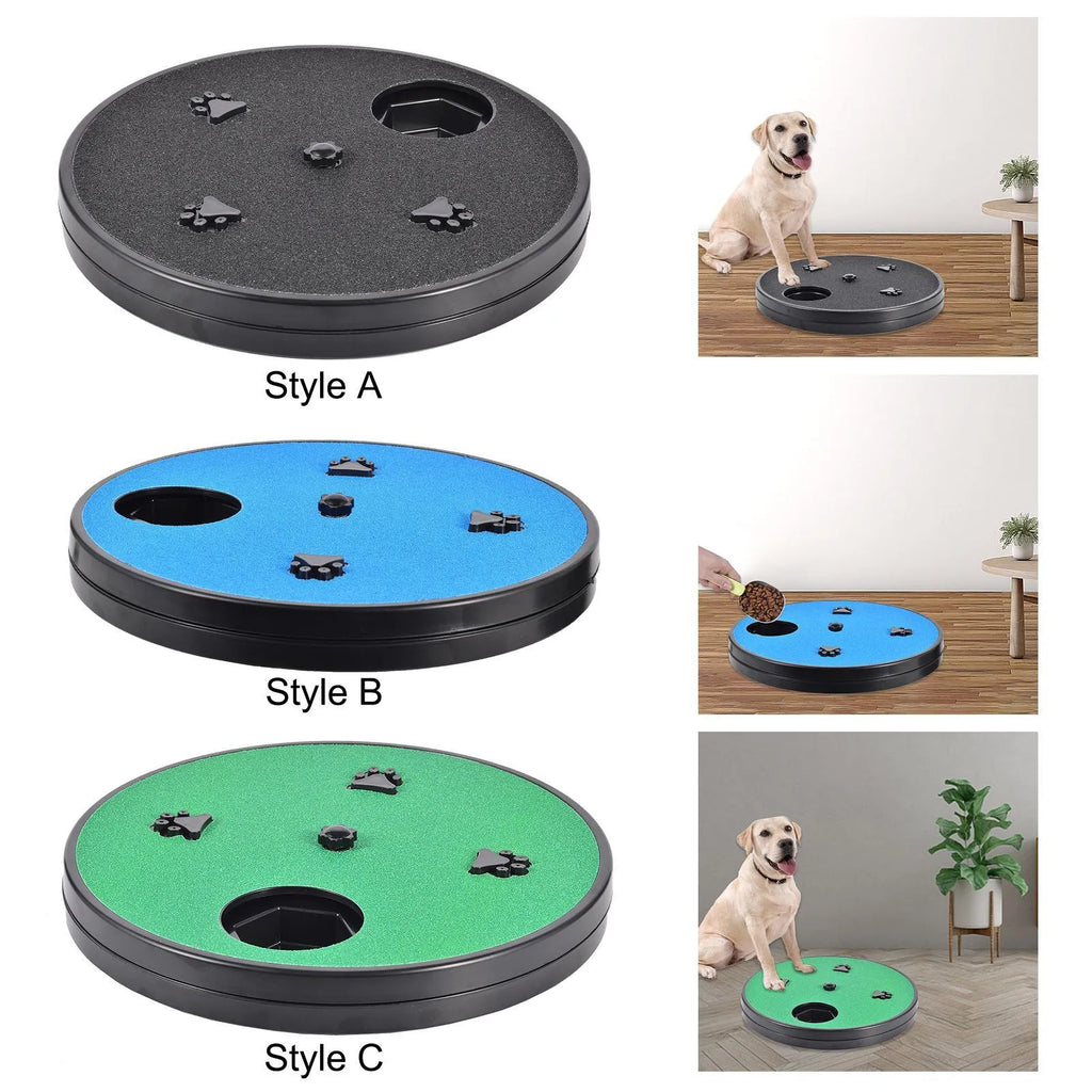 Square dog nail file board with rotating top cover and suction cup base in blue colour