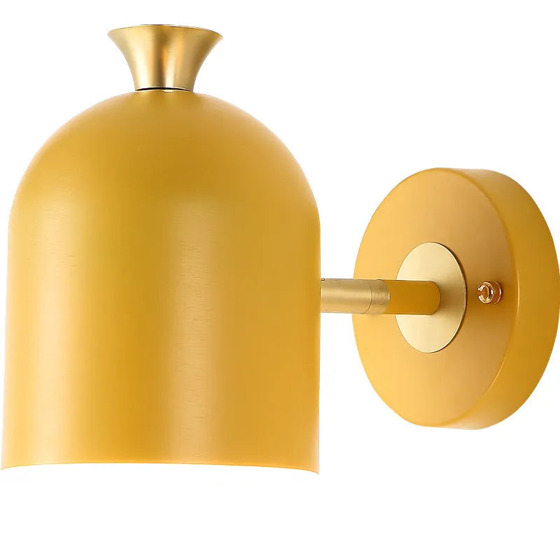 Compact aluminium wall lamp with a mirror front and a single LED light head.