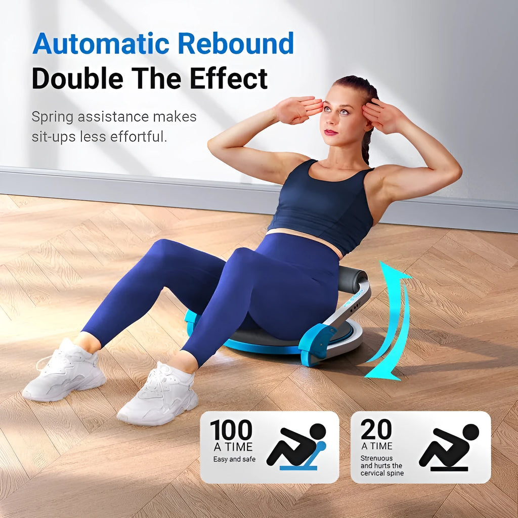 Sky blue and red mini abdominal exercise device for core training