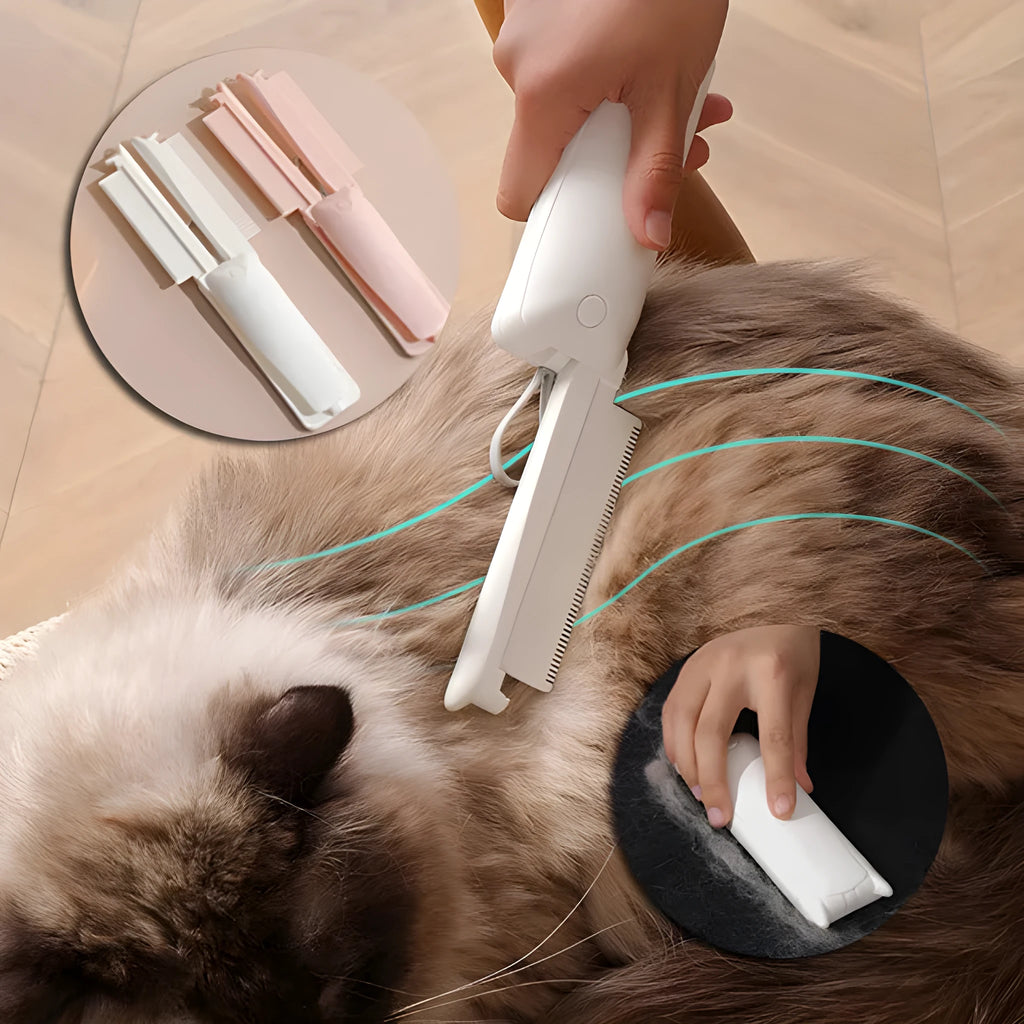 ABS plastic pet grooming brush for cats and dogs with wardrobe mesh storage grid