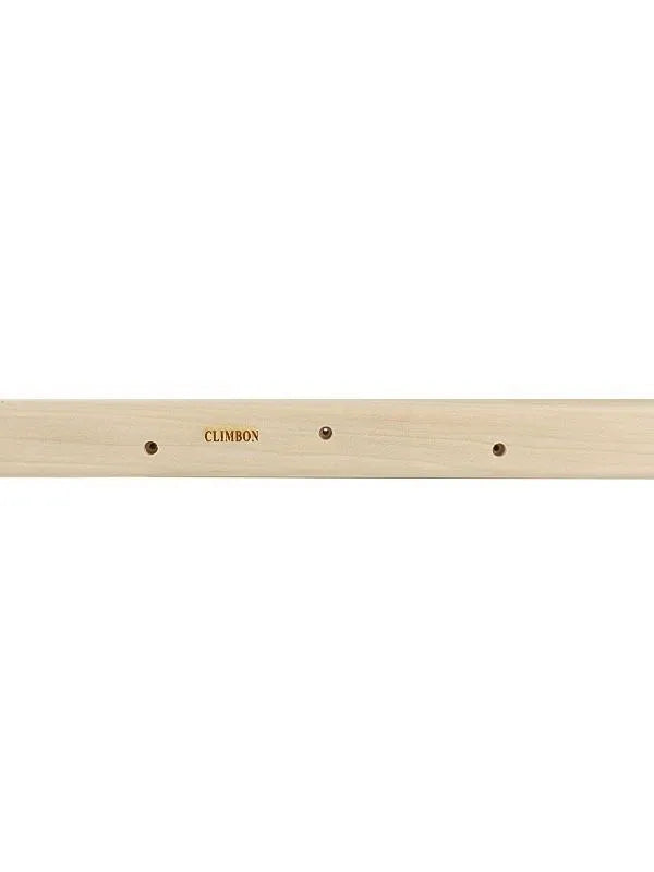 Set of three solid wooden fingerboards for grip strength training on a wall