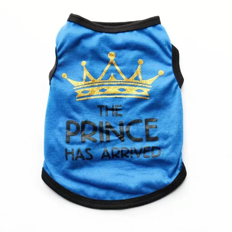 Cotton puppy vest in various colours for spring and summer wear