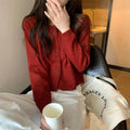 Women's long-sleeved acrylic cardigan coat in milky white, shown in a free size regular fit.