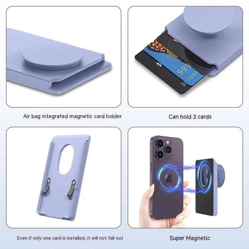 Minimalist magnetic phone holder with suction base for Apple iPhone in multiple colours