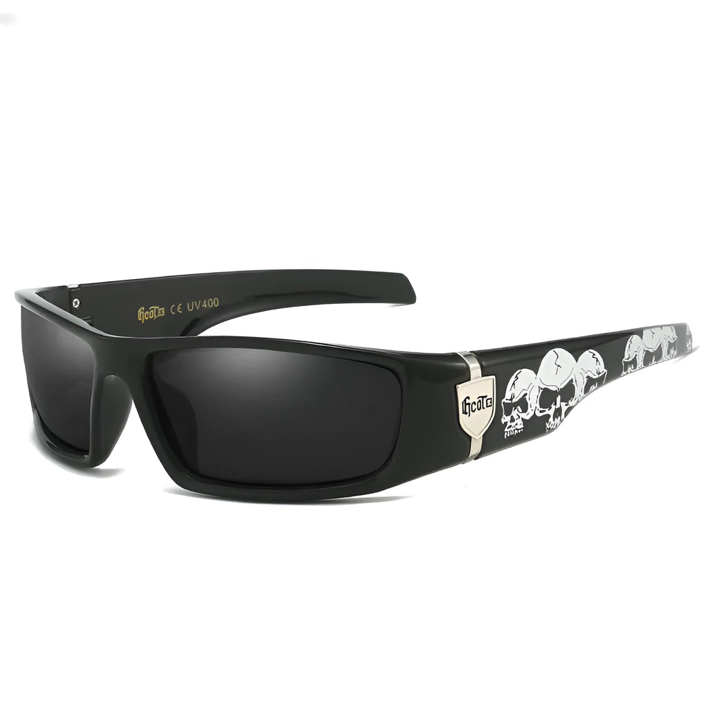 G613 bandit style polarised sunglasses in box frame for hip hop fashion
