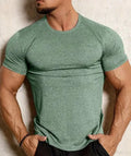 Casual round neck short sleeve t-shirt in quick-drying stretch fabric