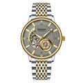 Gold white surface men's automatic waterproof mechanical watch with multi-function dial and 9mm thickness