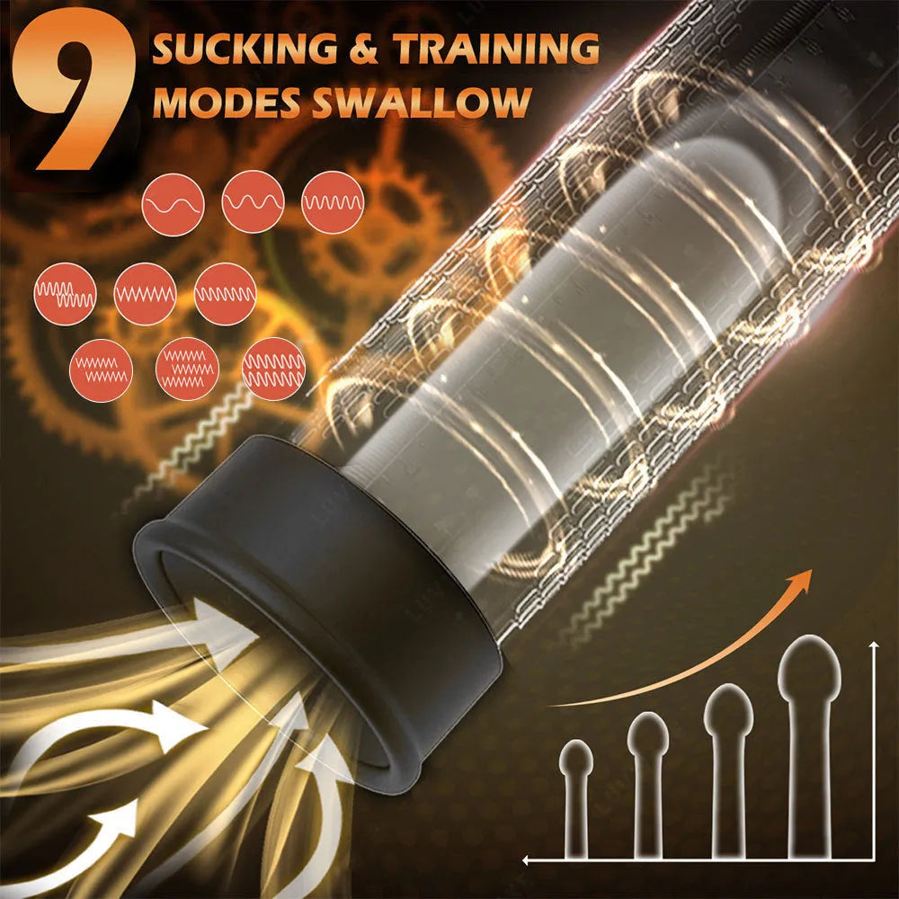 Male masturbation device with electric pump in diqiao electric training pump colour.