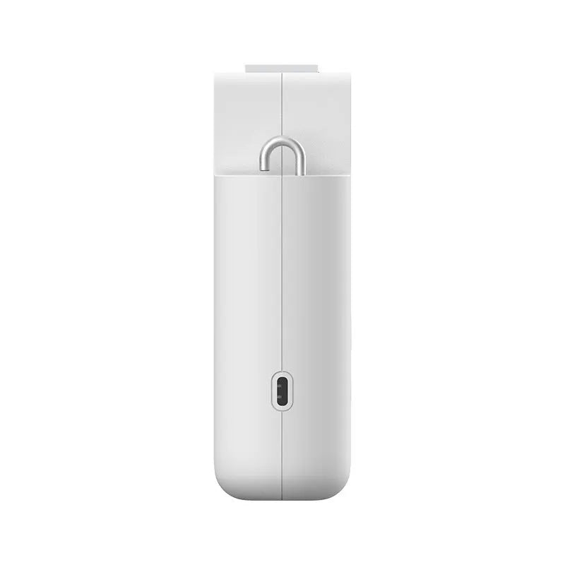 White USB-powered automatic curtain opener device with rechargeable battery