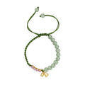 Lily hand woven red rope bracelet with flower elements and national style design