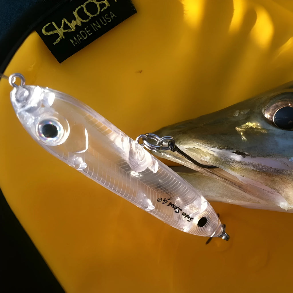 9.5cm transparent blank fishing lure body with 7mm eye slot for DIY bait making